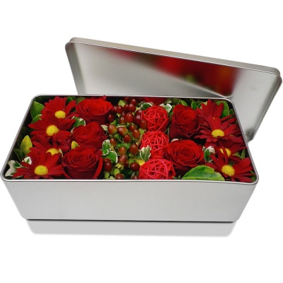 Envoyez une Boîte de fleurs Mélodie rouge Boîte de fleurs Mélodie rouge