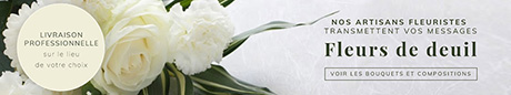 Découvrez nos bouquets et compositions pour transmettre vos messages de deuil