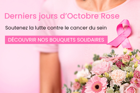 octobre rose : 1€ reversé au challenge du ruban rose par bouquet acheté