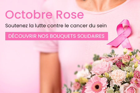 octobre rose : 1€ reversé au challenge du ruban rose par bouquet acheté