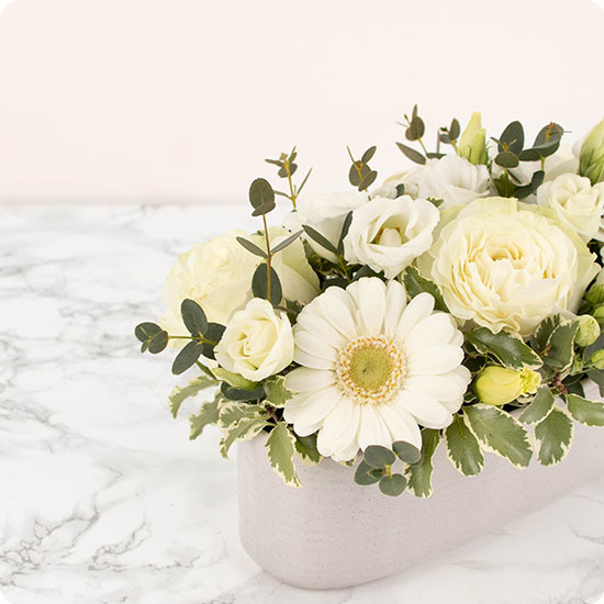 Arrangement floral pour deuil Opaline