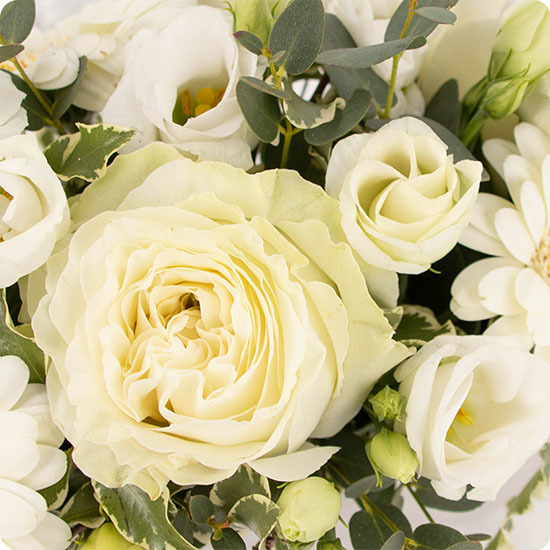 Arrangement floral pour deuil Opaline