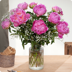 Bouquet Amour de Pivoines - Livraison express avec 123fleurs