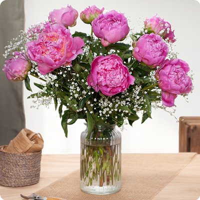 Bouquet Amour de Pivoines - Livraison express avec 123fleurs