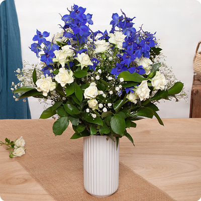 Bouquet de fleurs bleues Azur