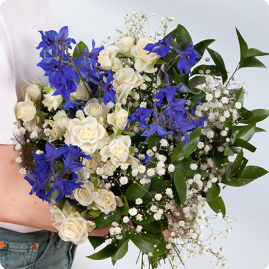 Bouquet de fleurs bleues Azur