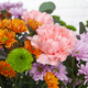 Bouquet de fleurs haut avec chrysanthèmes Balade champêtre