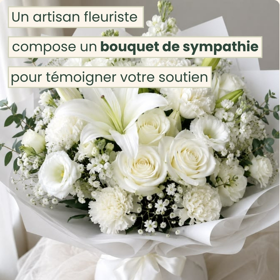 Bouquet Blanc – Bouquet de deuil élégant