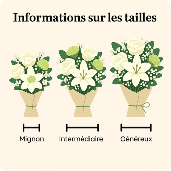 Bouquet Blanc – Bouquet de deuil élégant