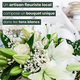 bouquet de fleurs blanches pour un deuil