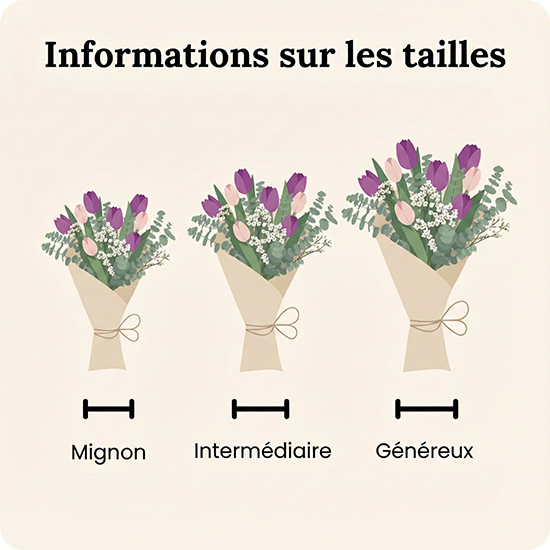 Bouquet avec de la tulipe violette