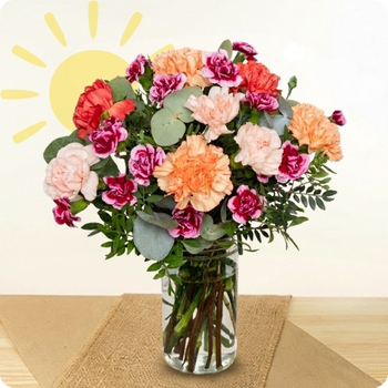 Bouquet Camaïeu d'œillets - 123fleurs - Livraison aujourd'hui