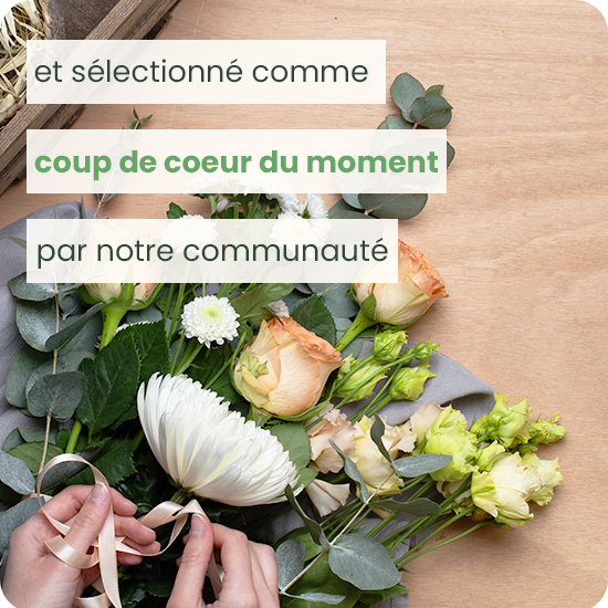 Bouquet de fleurs pastel Coup de coeur moment