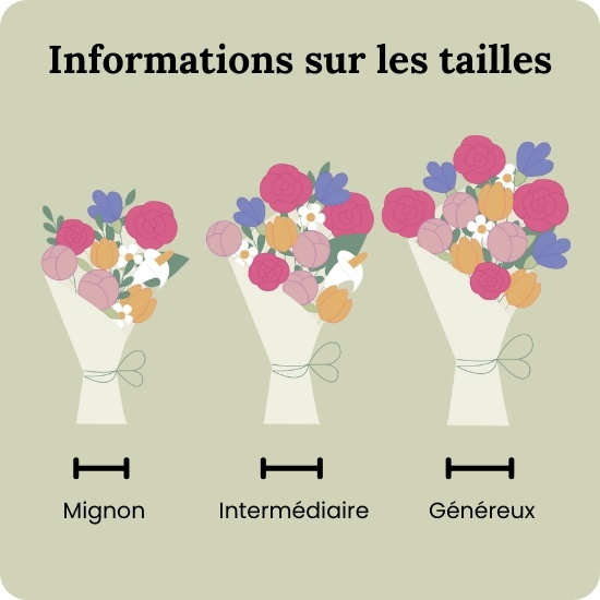 Bouquet de fleurs pastel Coup de coeur moment