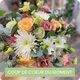 Bouquet de fleurs pastel avec de la rose Coup de coeur 