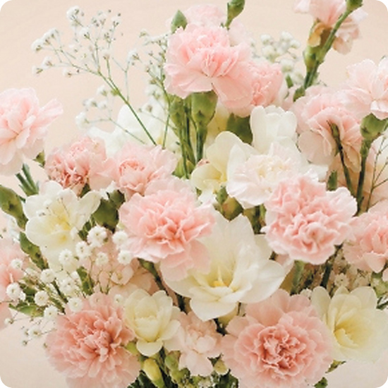 Bouquet Brume - condoléances rose et blanc, dès 31,90 €