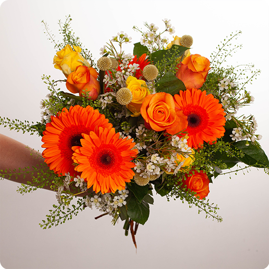 Bouquet de fleurs Dona avec du gerbera et de la rose