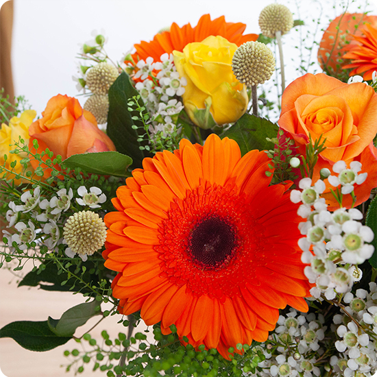 Bouquet de fleurs Dona avec du gerbera et de la rose
