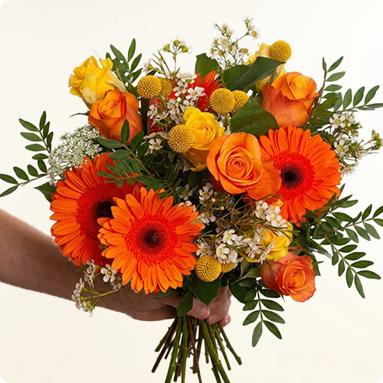 Bouquet de fleurs Dona avec du gerbera et de la rose