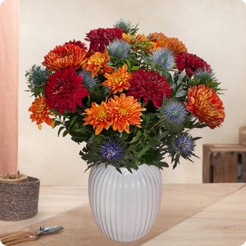 Bouquet de fleurs Mexico  avec des varétés de chrysanthèmes
