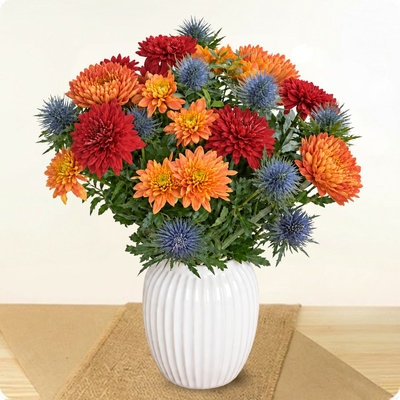 Bouquet de fleurs Mexico  avec des varétés de chrysanthèmes