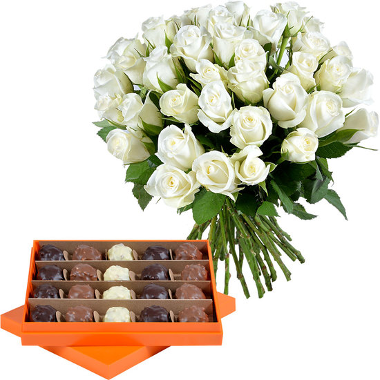 offrez un Bouquet de Roses blanches