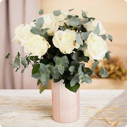 Bouquet de roses blanches