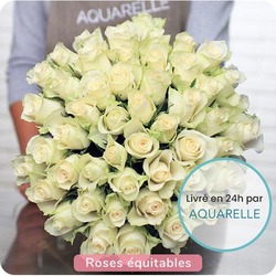 Bouquet de roses Blanc pur 