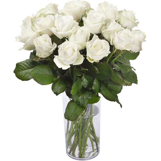 Bouquet personnalisé de roses blanches