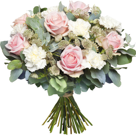Bouquet de roses pastel Romance - Livraison de fleurs | 123Fleurs