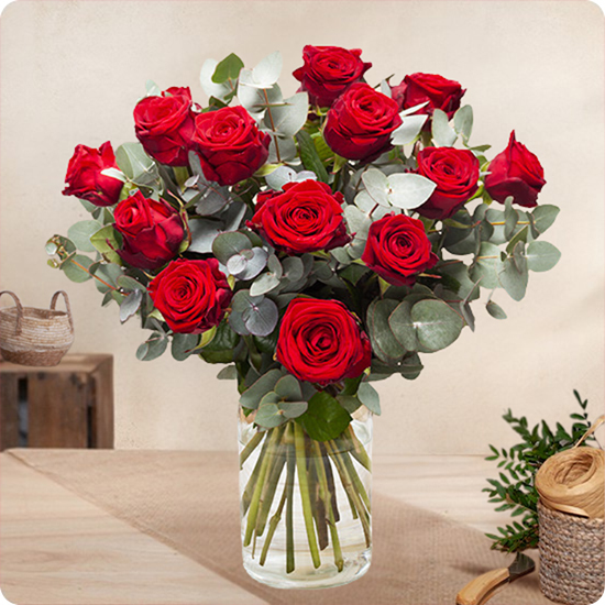 Bouquet de roses rouges - Fabuleuses roses - Livraison par un fleuriste en 4H