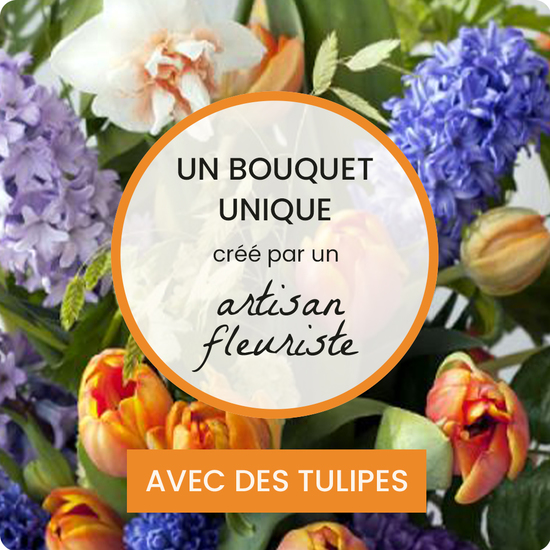 Bouquet du fleuriste avec de la tulipe