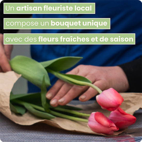 Bouquet du fleuriste avec de la tulipe