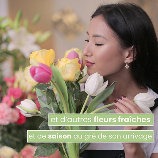 Bouquet du fleuriste avec de la tulipe