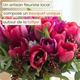 Bouquet du fleuriste avec de la tulipe