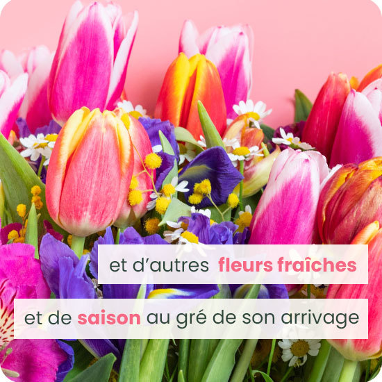 Bouquet du fleuriste avec de la tulipe