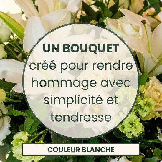 Bouquet du fleuriste blanc - 123fleurs - Livraison aujourd’hui