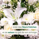 Bouquet du fleuriste pour deuil blanc