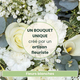 Bouquet du fleuriste pour deuil blanc