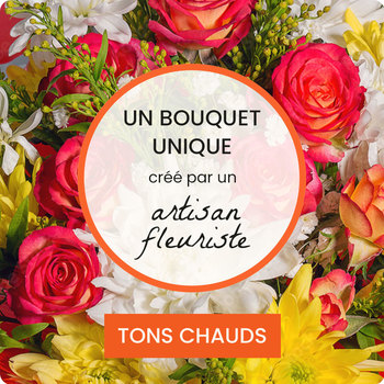 Bouquet du fleuriste pour deuil coloré