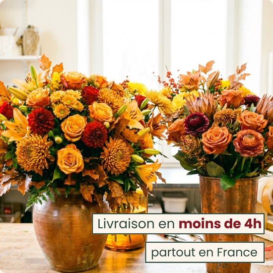 Bouquet du fleuriste pour deuil coloré