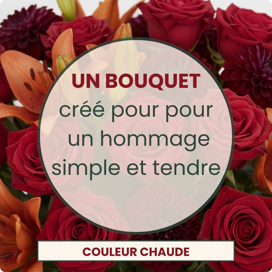Bouquet du fleuriste coloré pour deuil - Livraison de fleurs