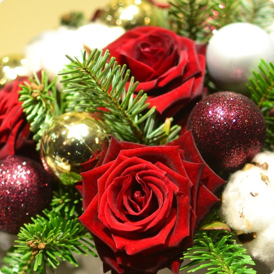 Bouquet du fleuriste de Noël - Livraison de fleurs