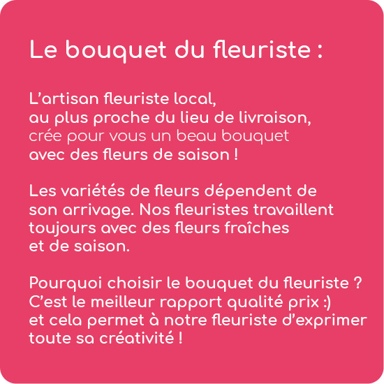 Bouquet du fleuriste fête des grand-mères 