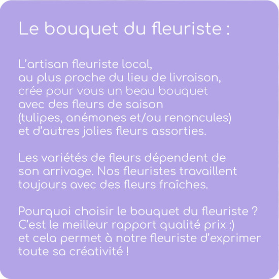 Bouquet du fleuriste fleurs de saison