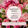 Bouquet du fleuriste tons roses - spécial Octobre Rose