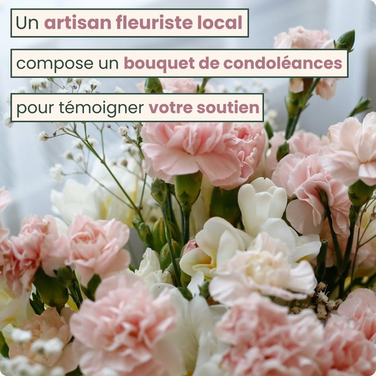 Bouquet du fleuriste pastel deuil