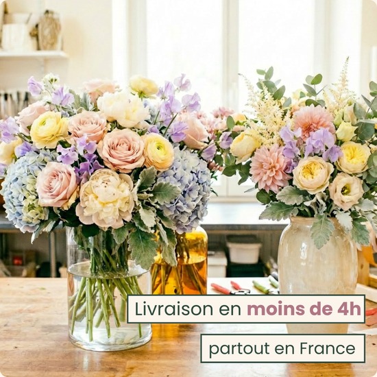 Bouquet du fleuriste pastel deuil