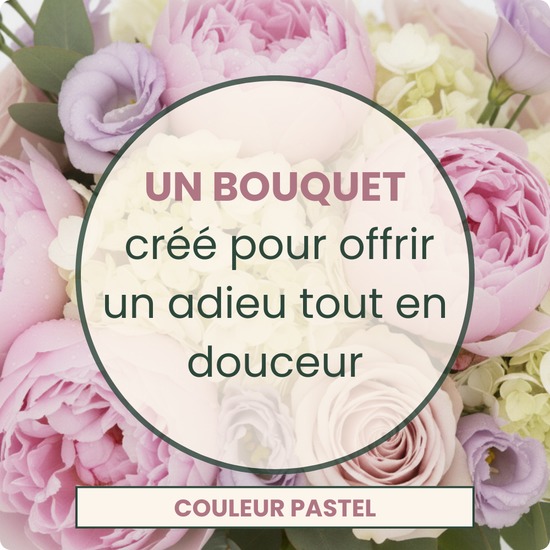 Bouquet du fleuriste pastel deuil - Livraison de fleurs