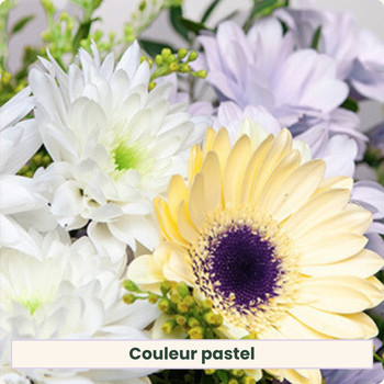 Bouquet du fleuriste pastel deuil
